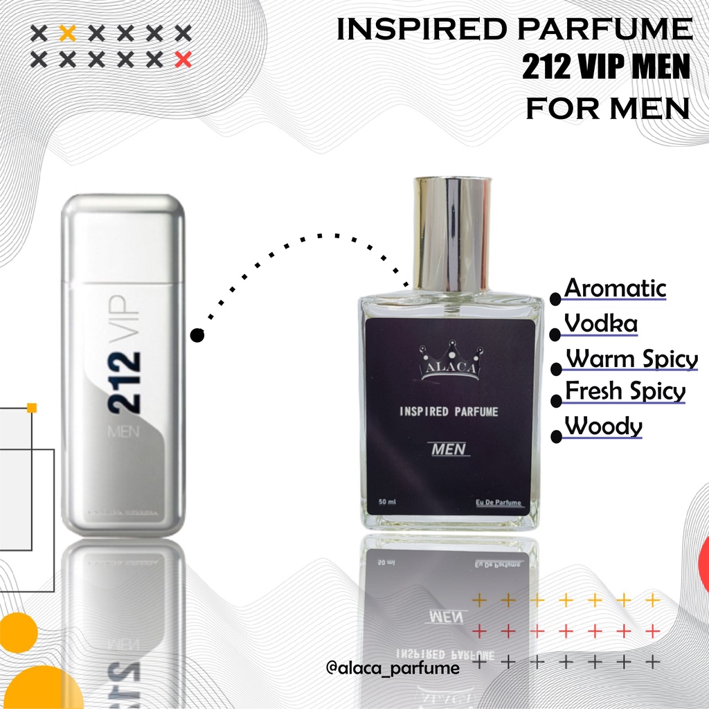 Alaca Inspired Parfume Parfum Farfum 212 VIP Men Minyak Wangi Laki Laki Pria Cowok