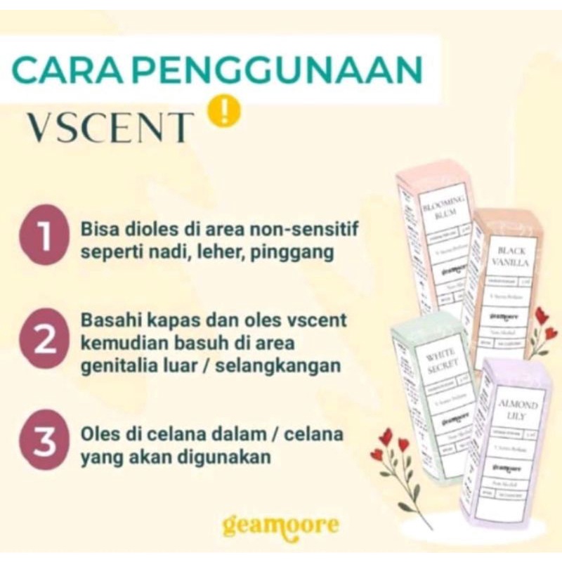 [3ml] GEAMOORE VSCENT Roll On Perfume 3ml | Parfume Geamore V Scent 3 ml | Parfum