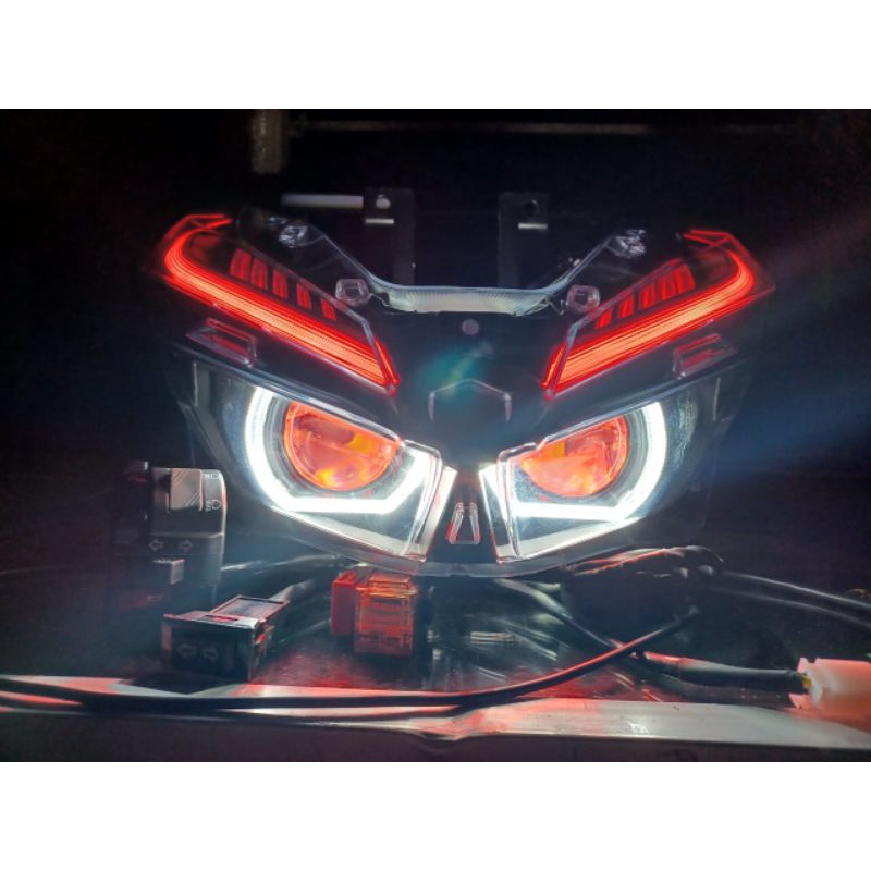 Paket kumplit headlamp projie biled vario led new 125 / 150