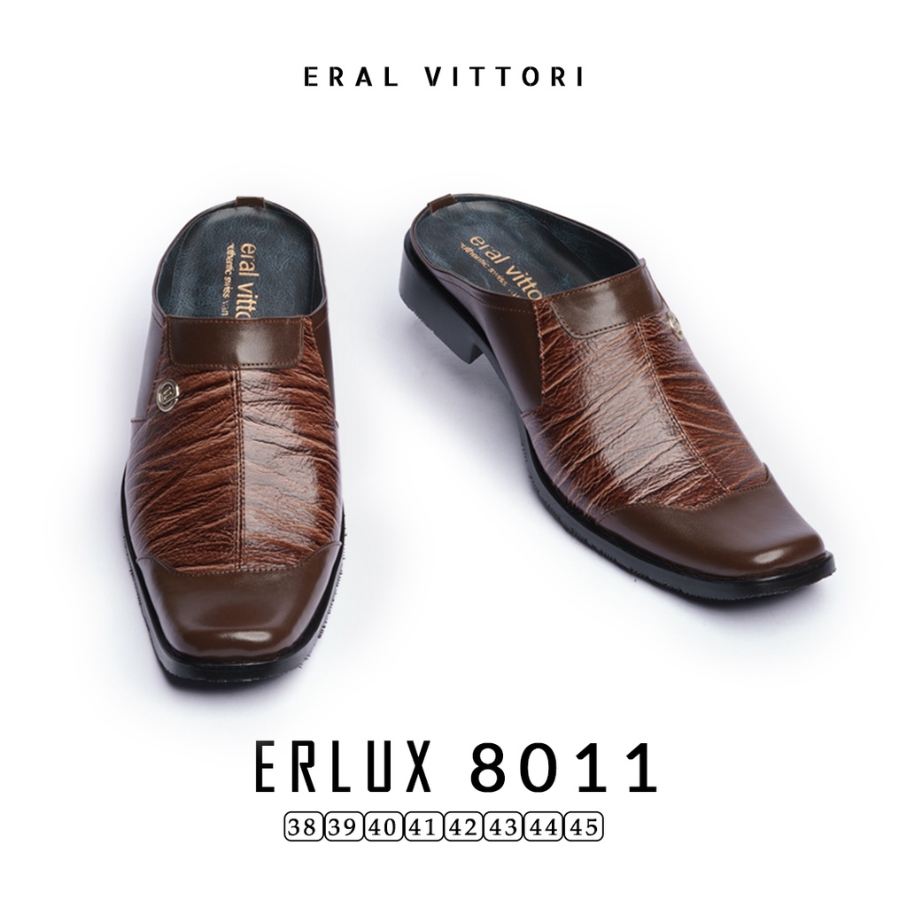 Eral Vittori - Erlux 8011 Sepatu Sandal Pria Kulit Bustong