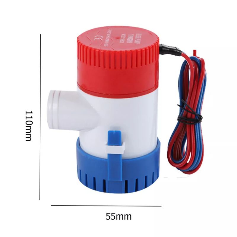 Nuansa - Pompa Air Celup Kuras Bilge Otomatis Water Pump DC 12V - 1100 GPH Automatic