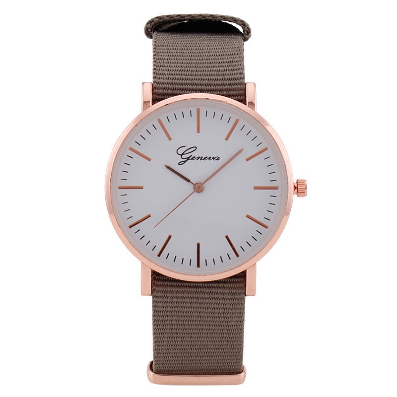 Jam Tangan GEVENA TALI CANVAS - Quartz Fashion Wanita Casual Wrist Watch