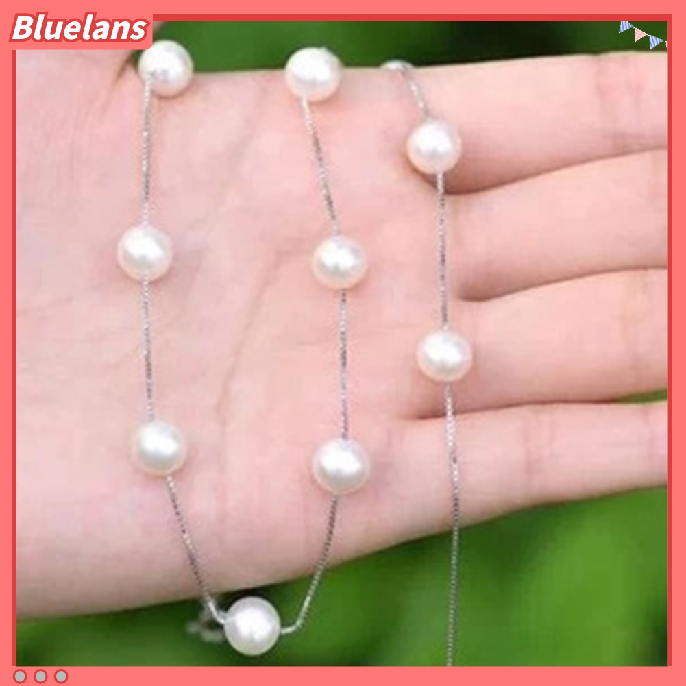 Kalung Choker Rantai Pendek Hias Mutiara Tiruan Untuk Wanita