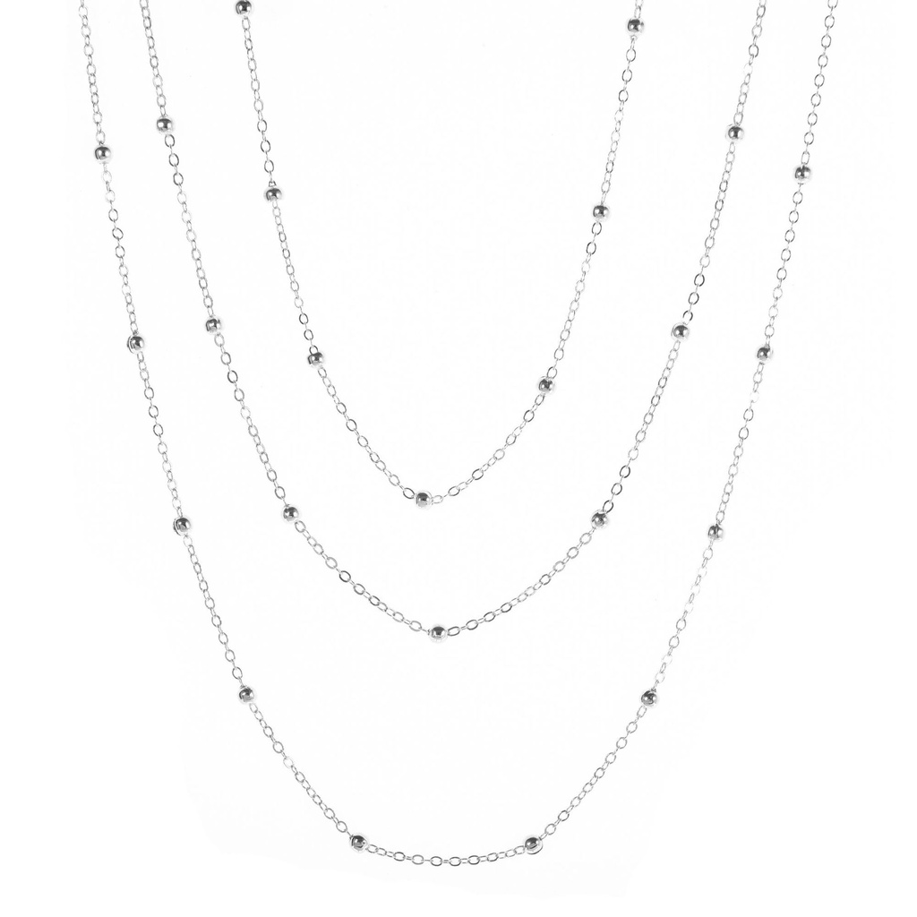 Kalung Rantai Multilayer Hias Manik-Manik Rumbai Gaya bohemian