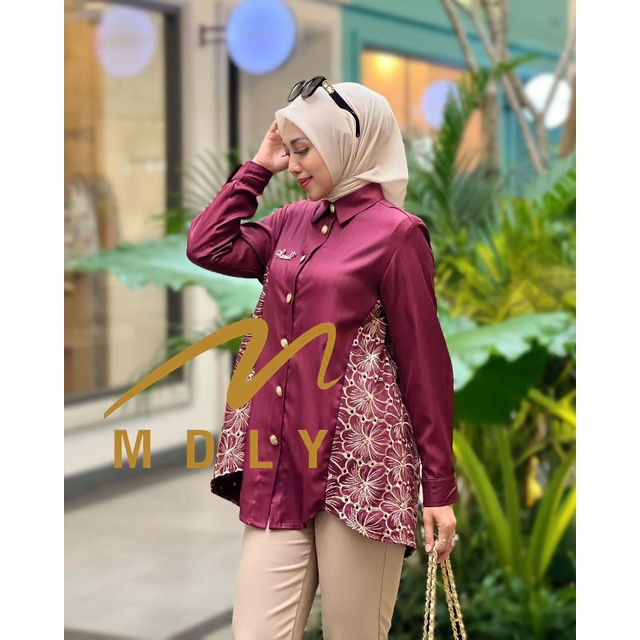 Kemeja Atasan Wanita Terbaru Shafa Shirt Original By Mdly  3125