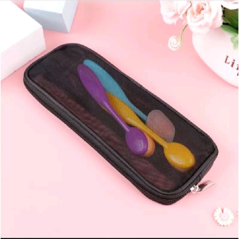 Pouch bag roll kuas makeup kosmetik organizer serbaguna