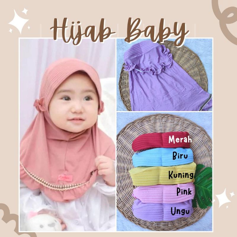 HIJAB BABY PET POLOS - hijab jersey | kerudung anak