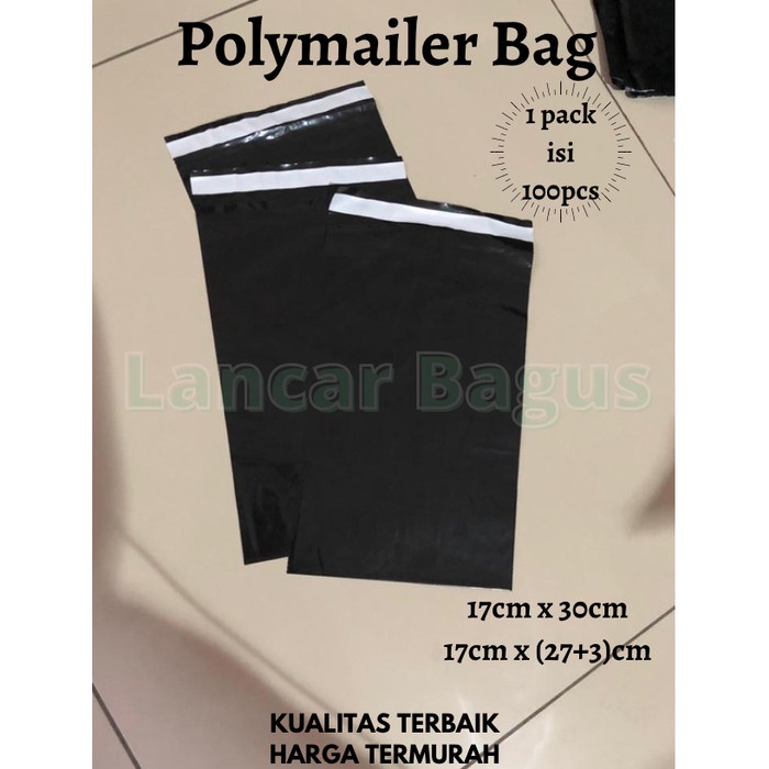 

Murah Polymailer Hitam Glossy 17X30 Plastik Amplop Murah