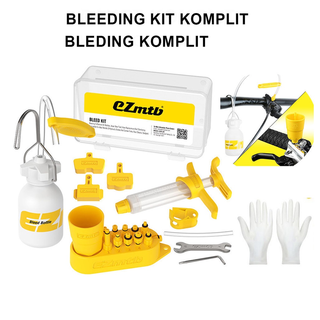 Bleeding Kit Rem Hydraulic Hidrolik Shimano Sepeda Bleed Kit Tool Brake Minyak Mineral Oil Peralatan Sepeda EZ mtb