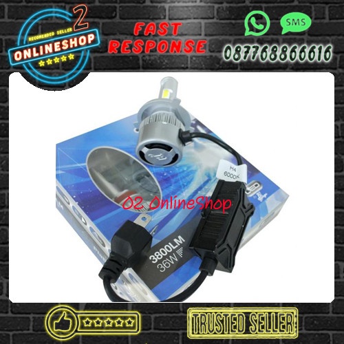 Lampu mobil H4 LED merek B1 Lampu LED H4 Bohlam lampu LED mobil H4