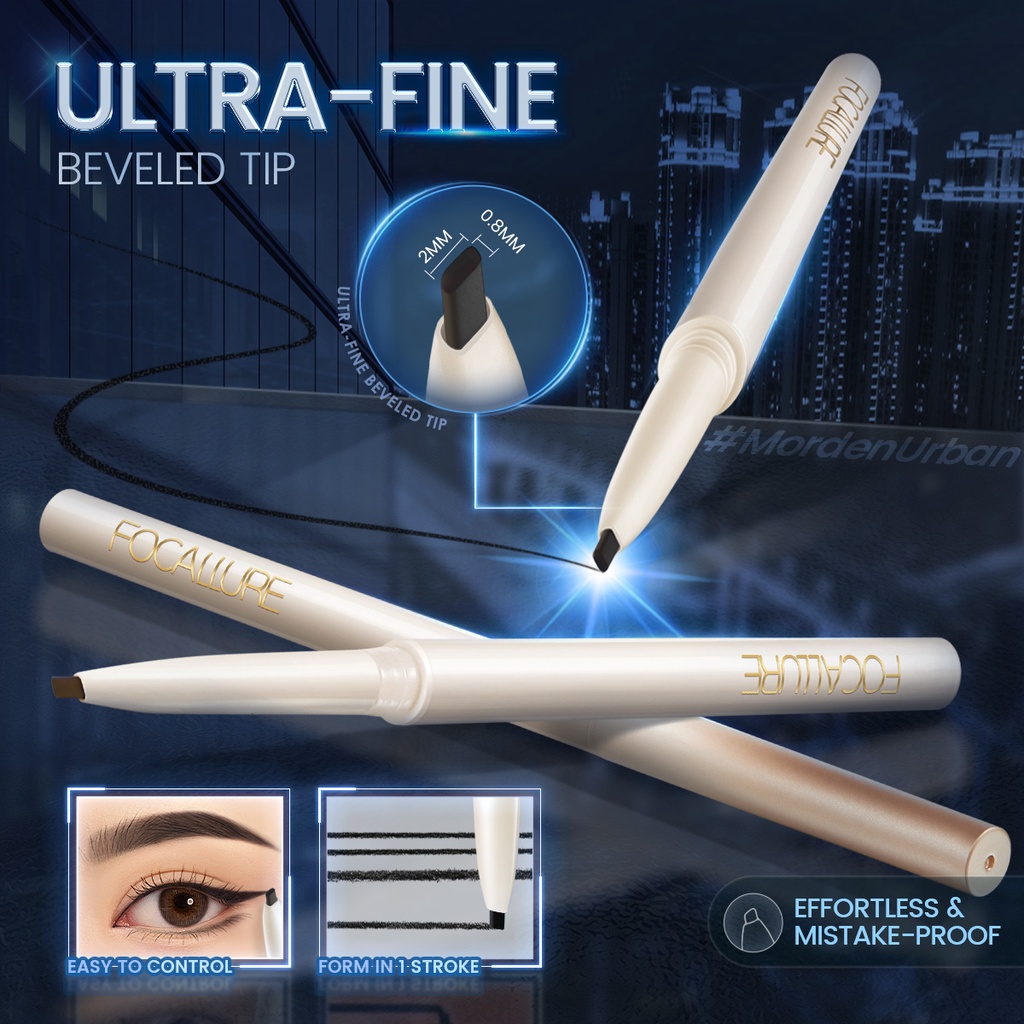 FOCALLURE FA-243  #ModernUrban Eyebrow &amp; Eyeliner Multi-use Gel Pencil Untuk Mata Eyeliner Anti Air Pencil