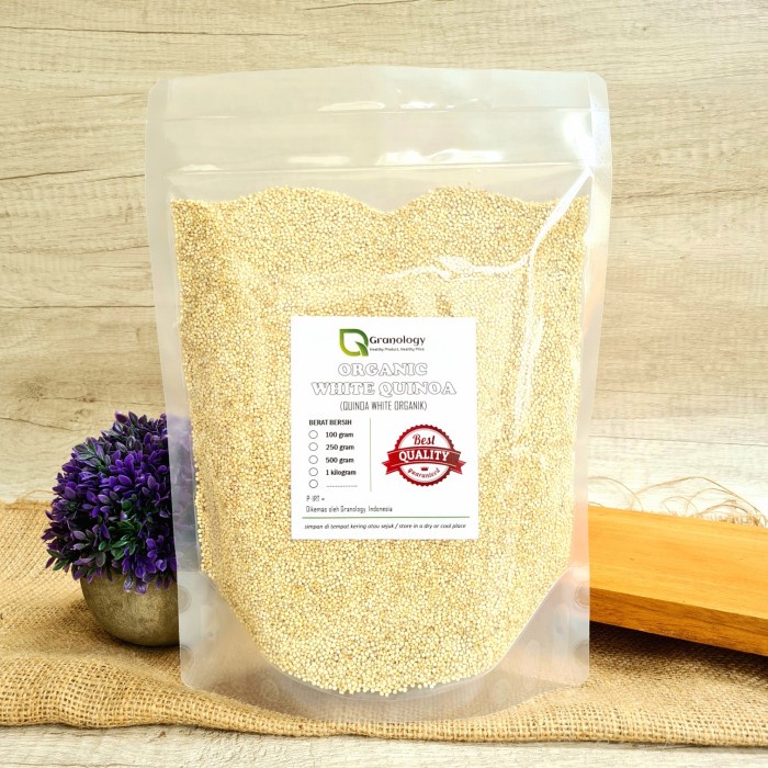 

Quinoa Putih Organik / Organic White Quinoa (1 kilogram) by Granology
