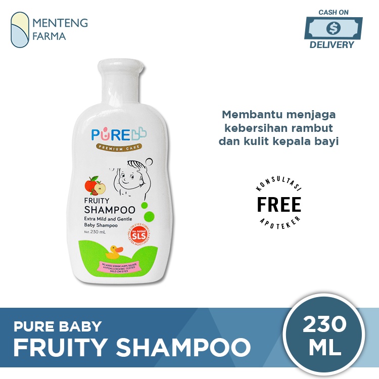 Pure Baby Shampoo Fruity 230 mL - Shampoo Bayi Non SLS