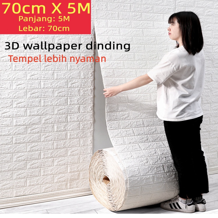 5M Wallpaper Dinding Foam 3D /Walpaper Stiker Dinding Dekorasi Kamar Murah best seller