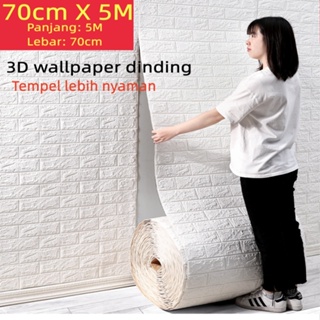 5M Wallpaper Dinding Foam 3D /Walpaper Stiker Dinding Dekorasi Kamar Murah best seller
