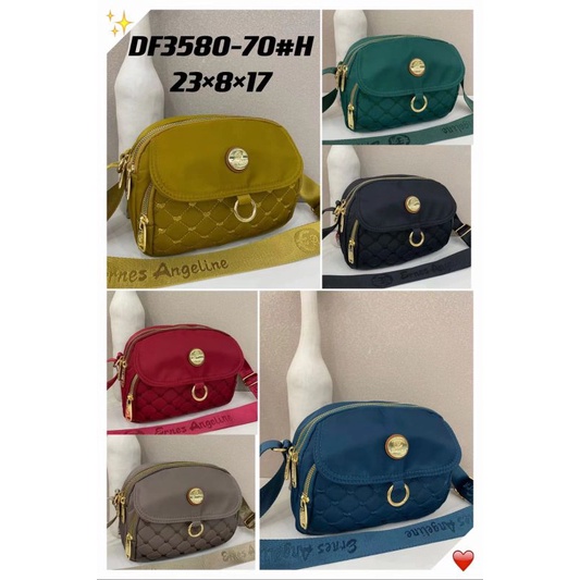 Tas Slempang Terbaru Ernes Angeline 3580-70 Free Dustbag
