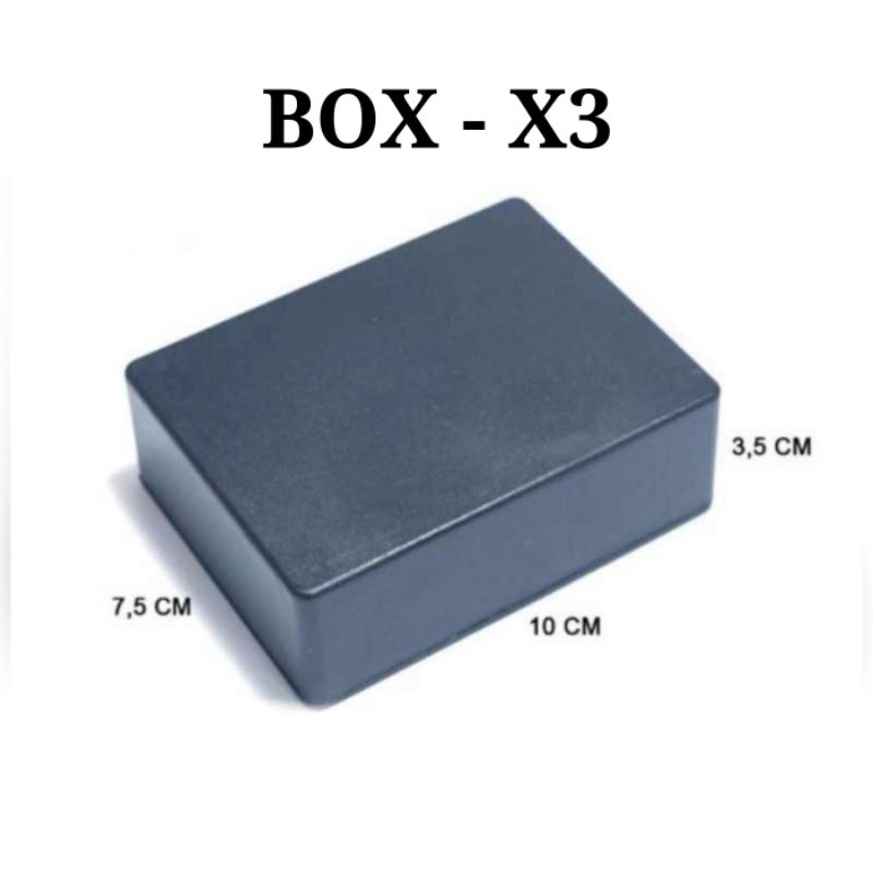 Box X3 Kotak Hitam Plastik Serba guna 10 x 7.5 x 3.5 Case Rakit Power Mini Ampli Elektronik