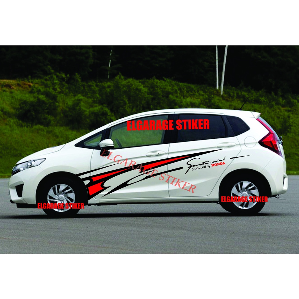 Stiker mobil honda jazz stiker body mobil jazz cutting stiker body samping mobil jazz