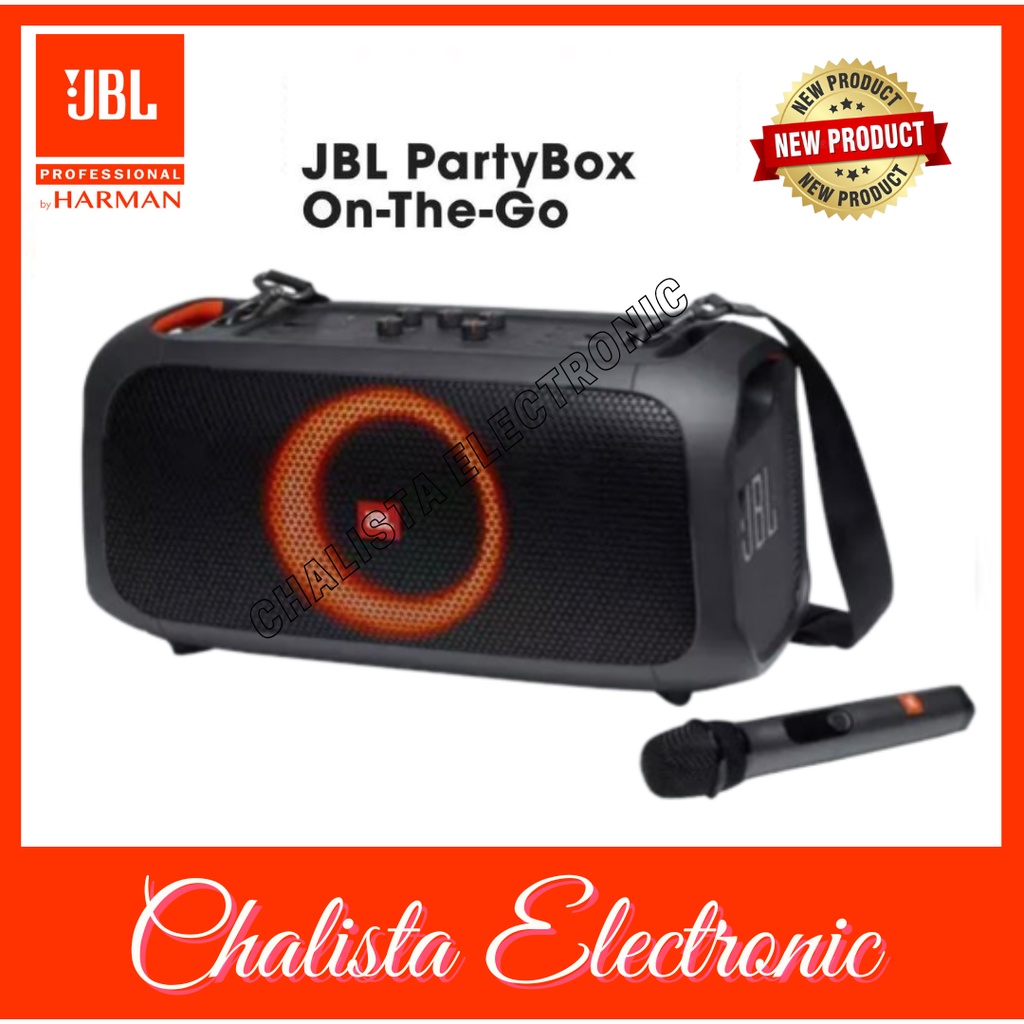 JBL PartyBox On The Go Portable Party Speaker with Wireless Microphone