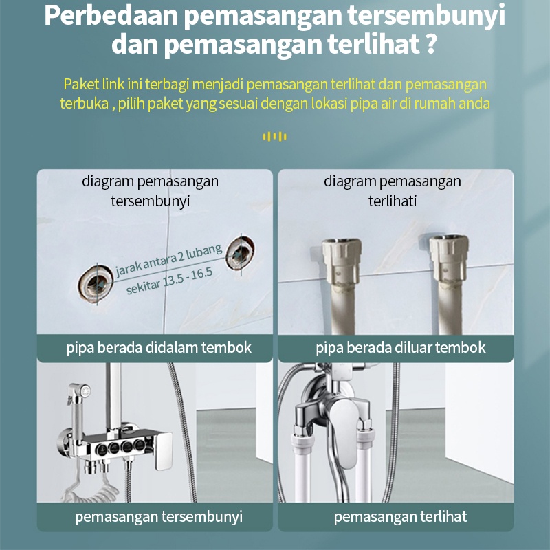 VBELL-shower kamar mandi empat kecepatan / booster kepala pancuran / kamar mandi multifungsi