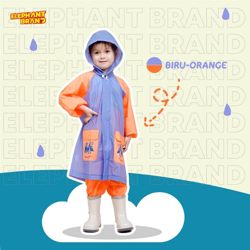 Jas Hujan Jaket Celana Kidz Elephant Brand