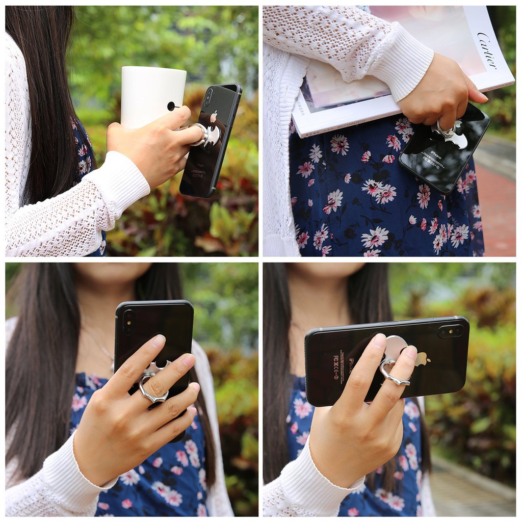 Ring Stand Karakter Metal 360 Degree Phone Holder Universal Iring