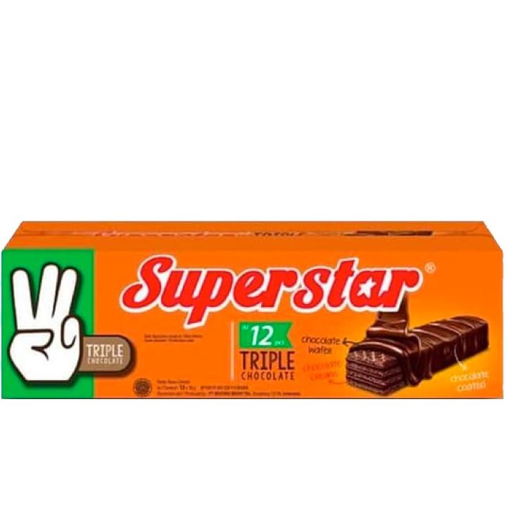 

➔ Superstar Triple Wafer Chocolate 12 x 18 gr ㅡ