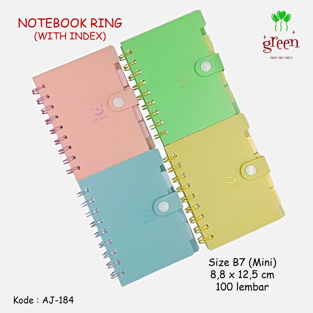 

Notebook ring A7 Notebook index Buku ring Buku spiral Notebook spiral Notebook mini | AJ-184