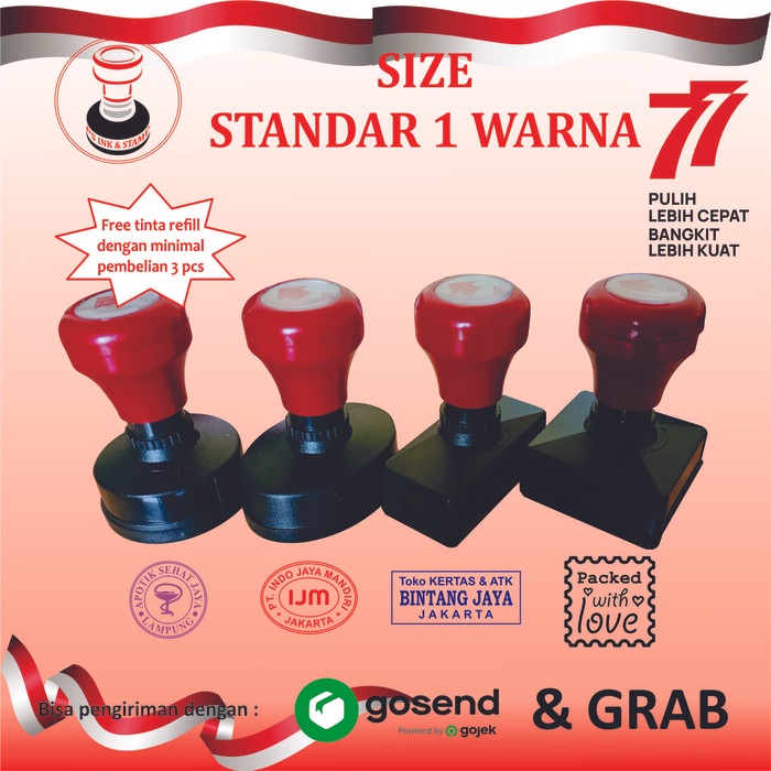 

Hemat Stempel Otomatis Warna Size Standar 1 Warna Diskon