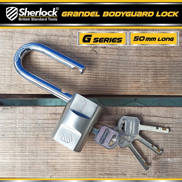 Gembok Original Sherlock Tools BODYGUARD Seri G 50 mm Panjang