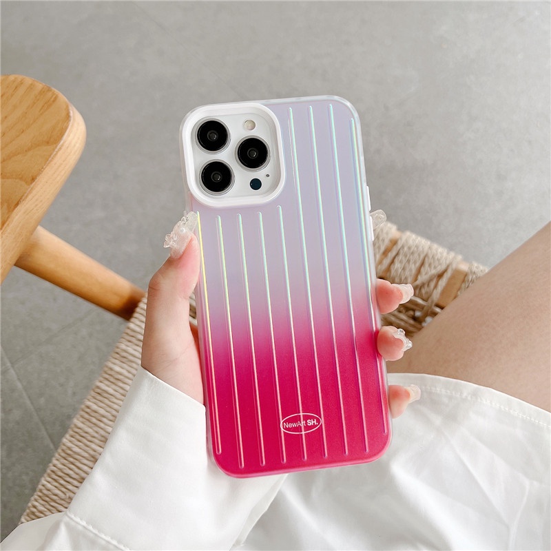 Soft Case Bahan TPU Akrilik Warna Pelangi Untuk IPhone 13 12 11 Pro Max