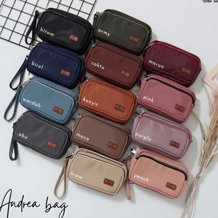 Biru Tsabita - ANDREA bag By biru tsabita /tas dompet tas 3 ruang/tas selempang wanita