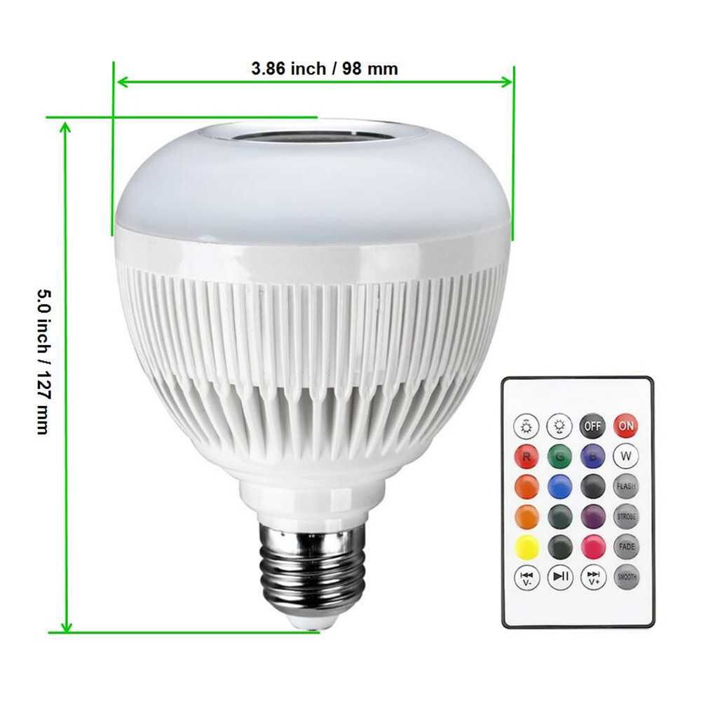 Bohlam LED RGB E27 6W Bola Lampu Pintar Bohlam Led Rgb with Bluetooth Speaker