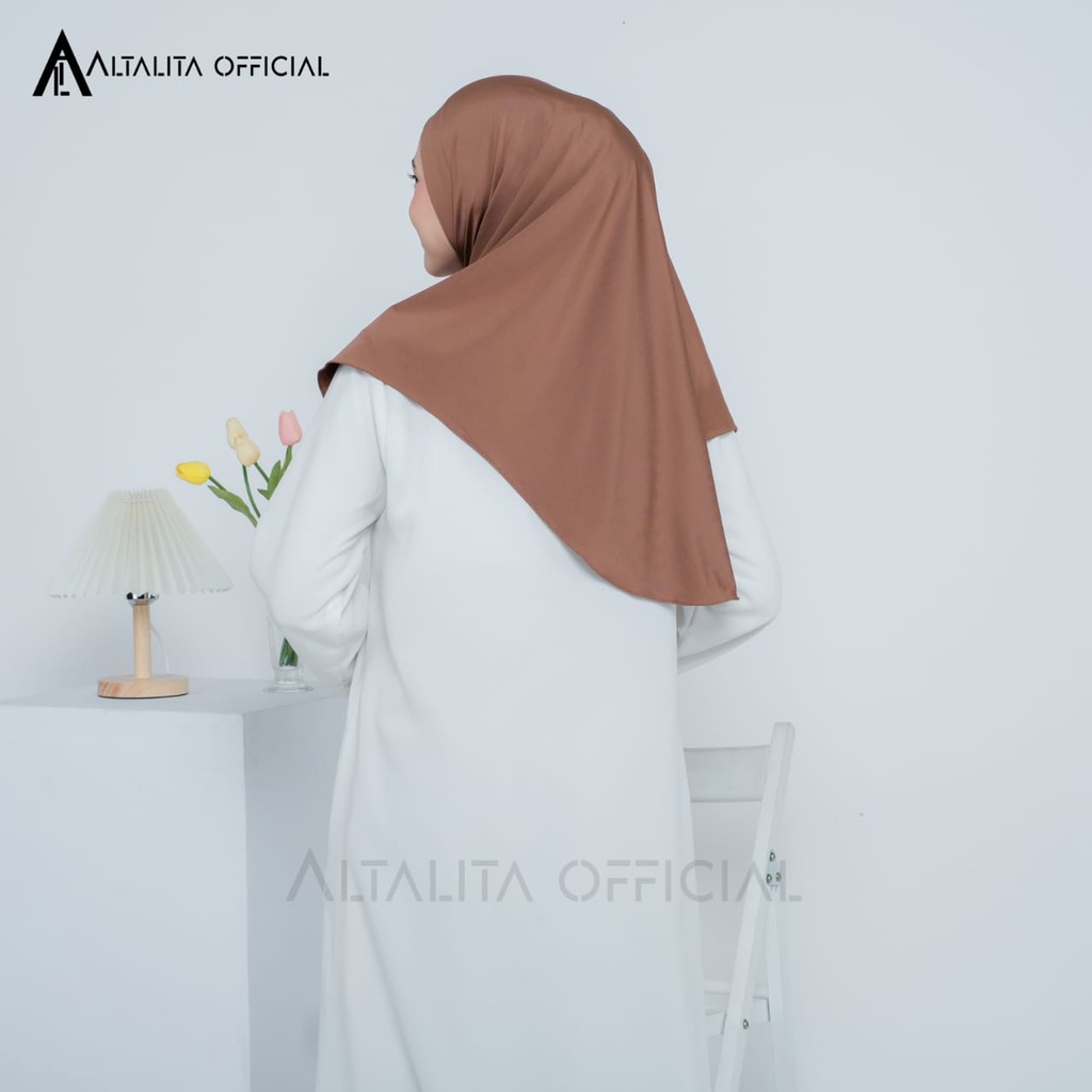 Altalita - Kerudung Bergo Instan Zaida Malay Non Pet Menutup Dada Terbaru | Hijab Khimar Instan Syari Jersey Polos Non Pet | Jilbab Instan Malaysia Jumbo Bahan Jersey Premium Non Pad Cocok untuk Sekolah Olahraga Volly Futsal Senam dan Sehari-hari