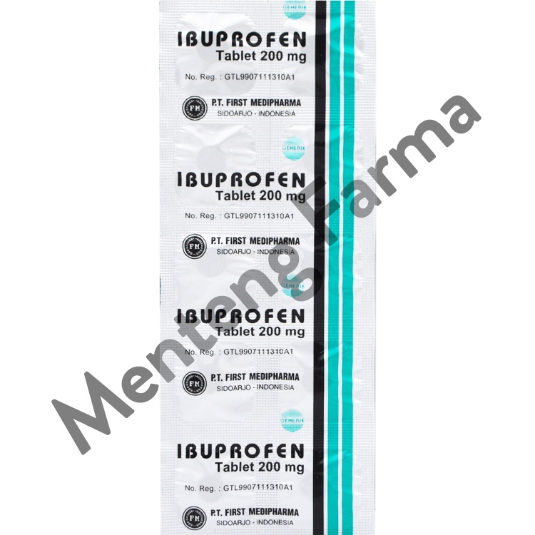 Ibuprofen 200 Mg Strip 10 Tablet - Pereda Nyeri Ringan dan Sedang