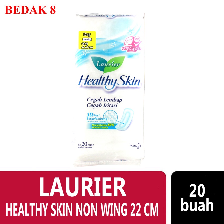 Laurier Healthy Skin Pembalut Wanita Siang Non Wing 22cm 20s