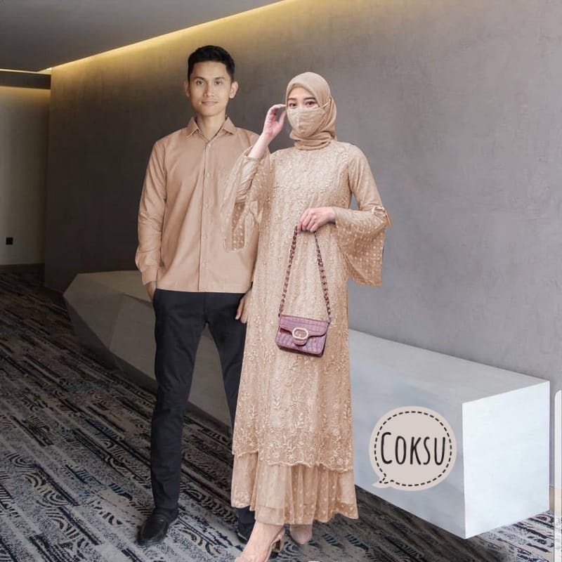 BJ - GAMIS COUPLE ANGLE KEMEJA PRIA/ GAMIS UKURAN M, L, XL ,XXL , L KEMEJA  / GAMIS KEMEJA KONDANGAN COUPLE / GAMIS KEMEJA PESTA COUPLE