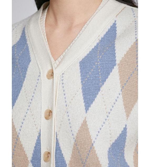 Hot Sale Good Day Argyle Wool Cardigan