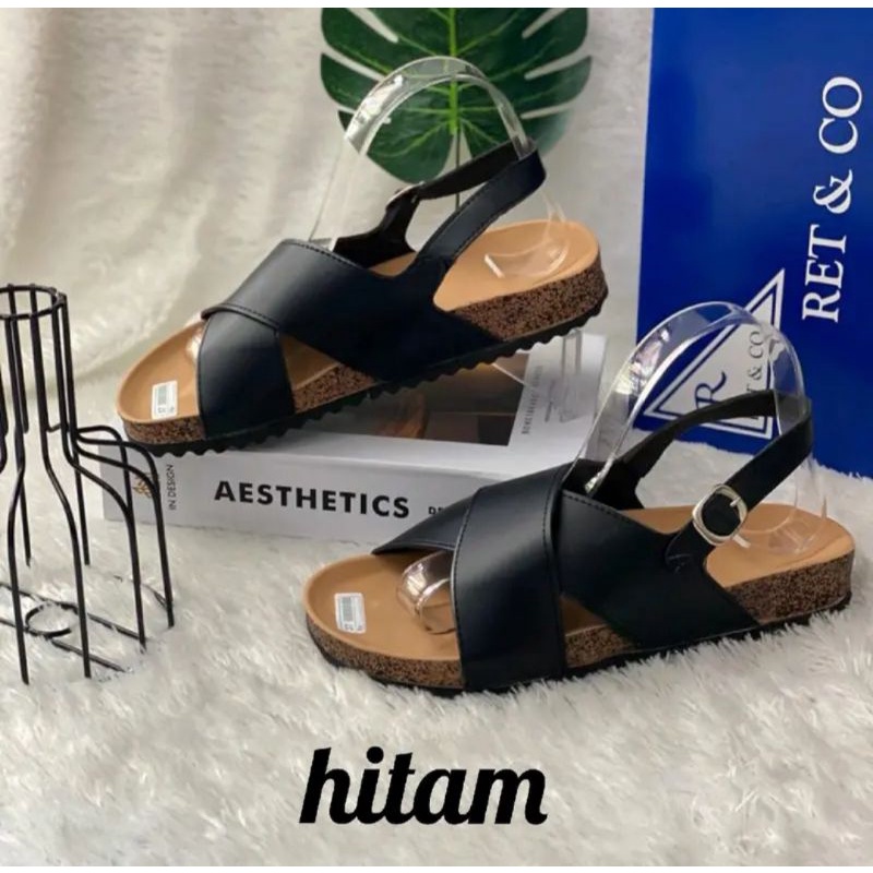 Sandal Puyuh slop silang Tali belakang