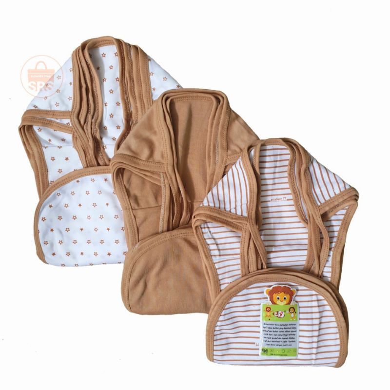 6 PCS ( SETENGAH LUSIN ) Popok Bayi SNI / Popok Kain Newborn / Popok Tali Ikat Polos dan Motif