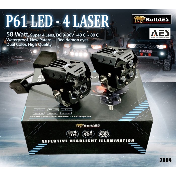 Lampu Tembak P61 Laser LED Devil Eye Sorot hi loo beam 58 Watt