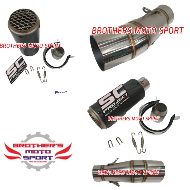 silencer sc project CR-T ninja 250sl knalpot sc project carbon Z250sl