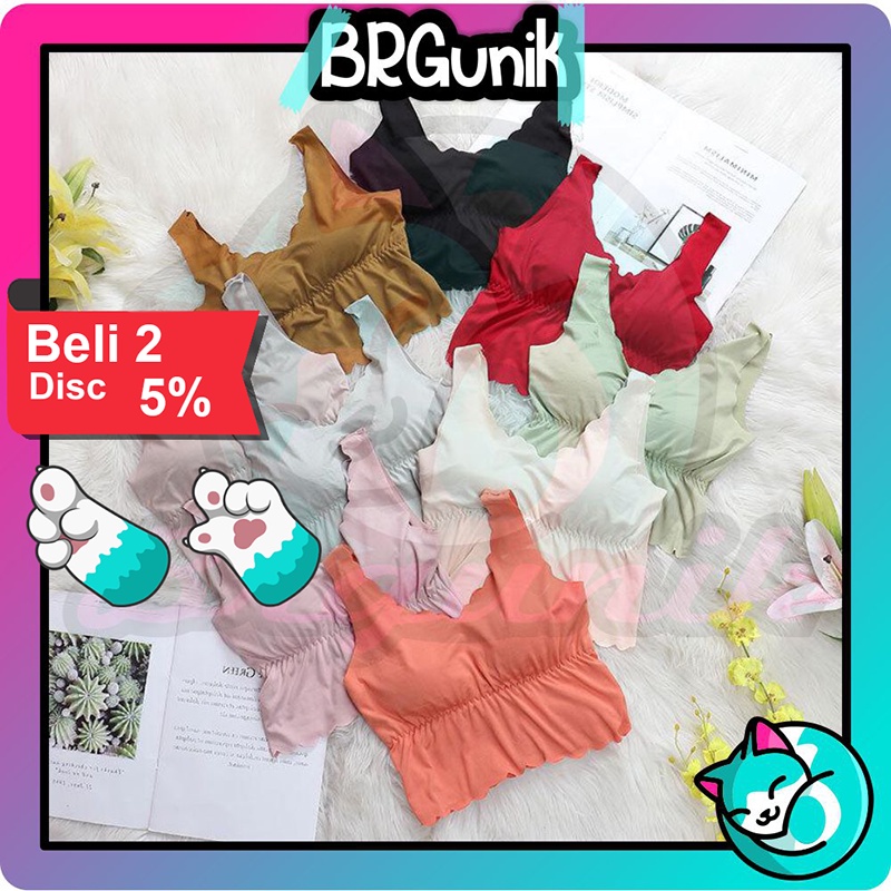 BRGUNIK Bra Sport Wanita Fashion Tank Top Korea Bahu Lebar Wanita B050