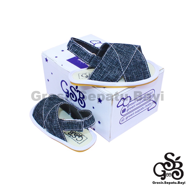 sendal bayi sepatu bayi sandal bayi  laki laki perempuan prewalker bayi  umur 2 - 12 bulan model casual S06 polos HITAM ringan fleksibel &amp; Anti Slip