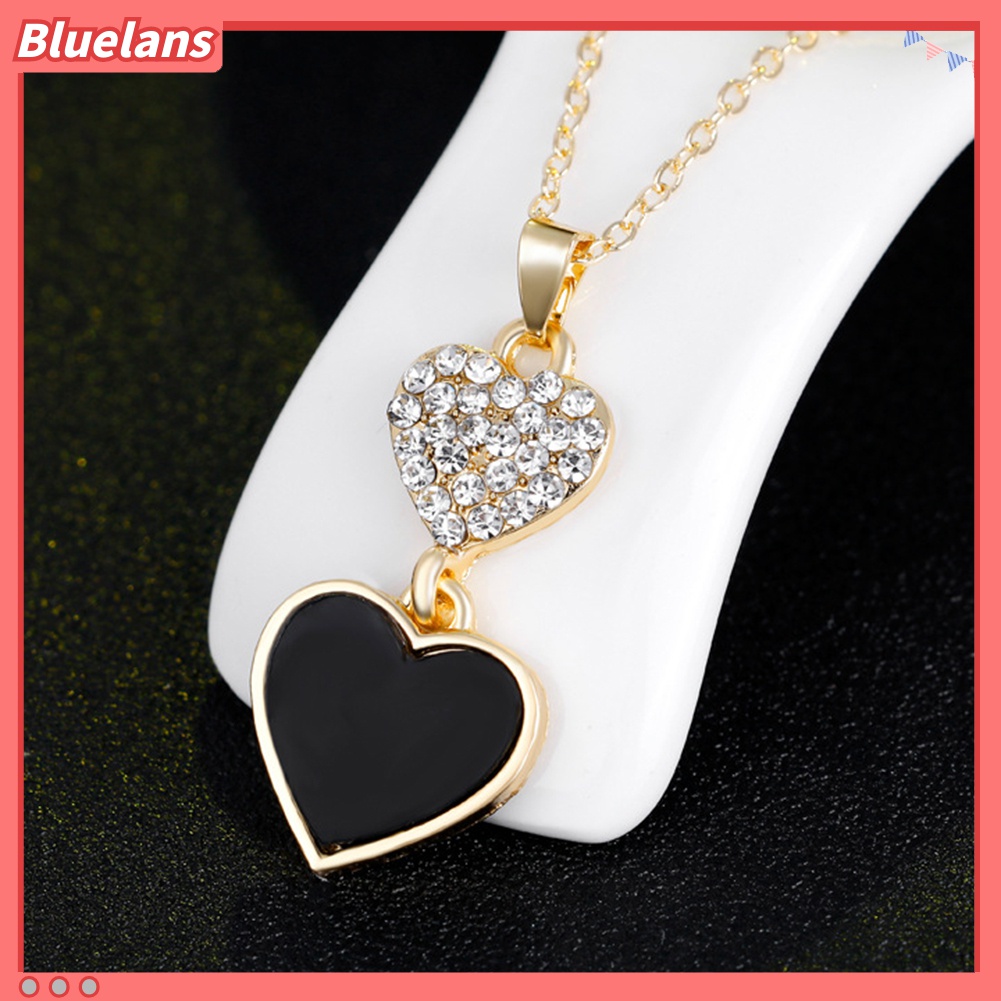 4pcs / Set Perhiasan Kalung Anting Cincin Gelang Aksen Berlian Imitasi Untuk Pengantin