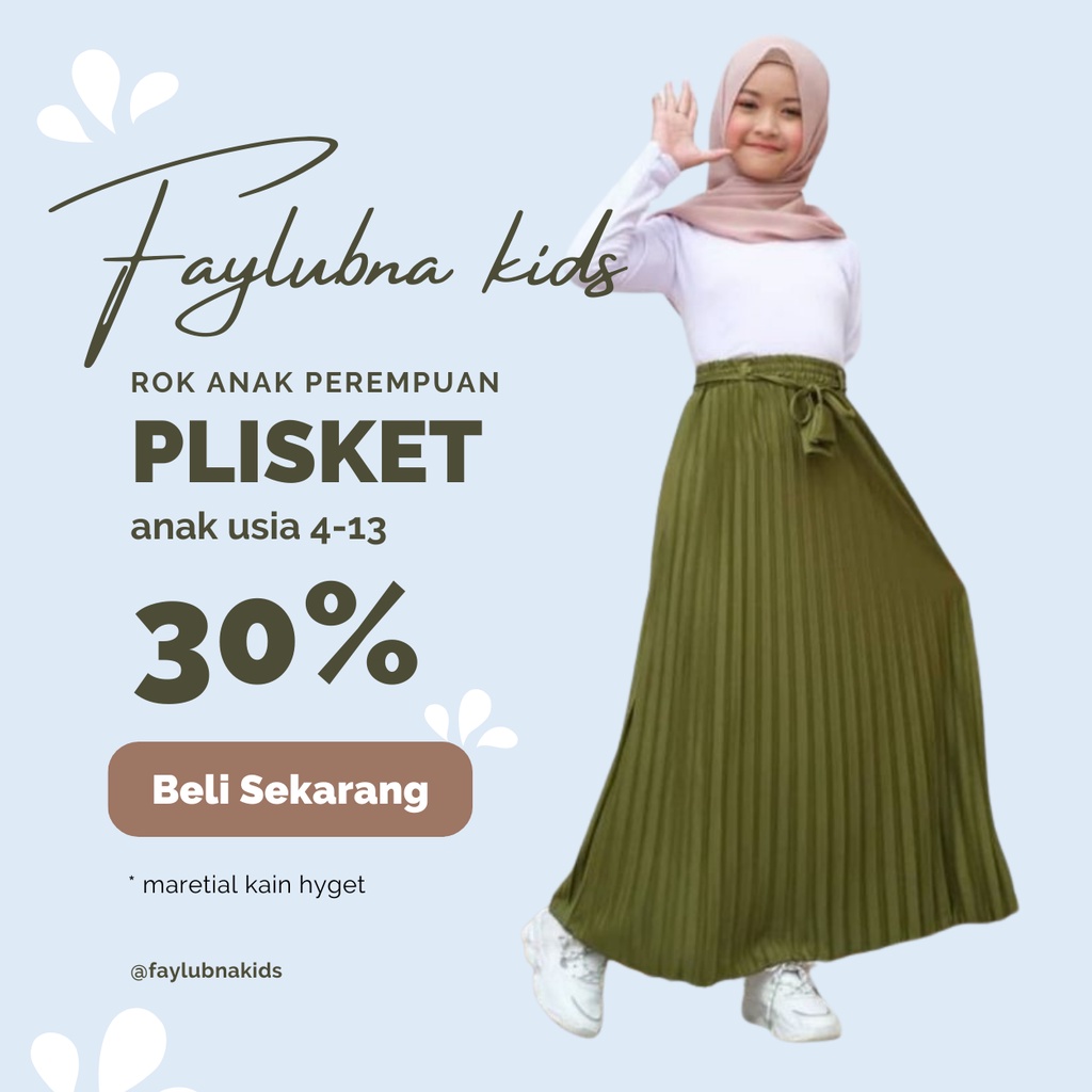 ROK PLISKET ANAK 4-10TAHUN  /ROK ANAK PEREMPUAN / ROK PLISKET / BAWAHAN ANAK PEREMPUAN / ROK ANAK TANGGUNG / ROK PLISKET ANAK 10 TAHUN