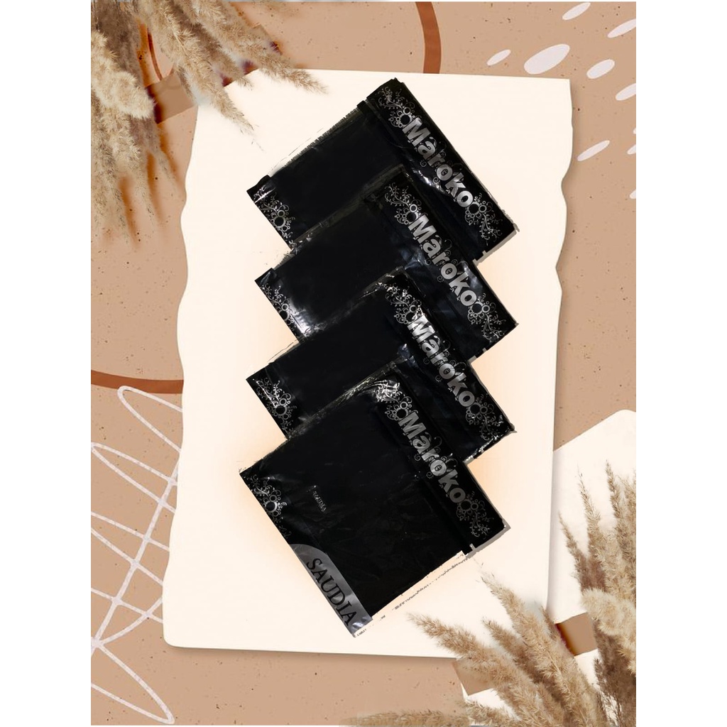 Hijab/Kerudung/Jilbab segi empat warna hitam polos