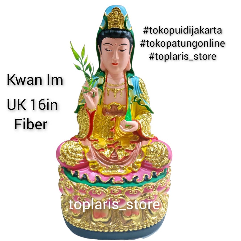 Patung Kwan Im Fiber 16in 022