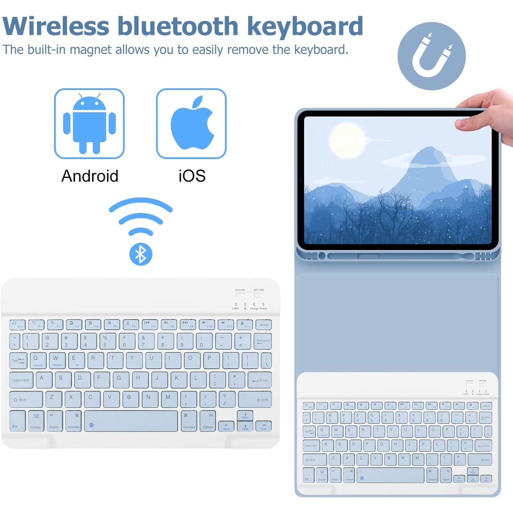 【Beli dua diskon 20%】 Goojodoq For ipad Casing Keyboard Bluetooth Untuk