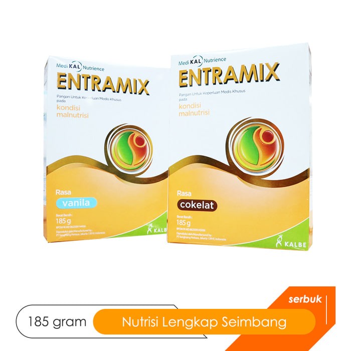 Entramix Susu Nutrisi Untuk Lansia Susah Makan VANILA/COKLAT-185gram